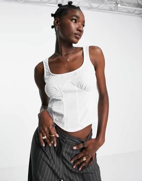 Vila - Hvid korsettop - Kun hos ASOS - view 1