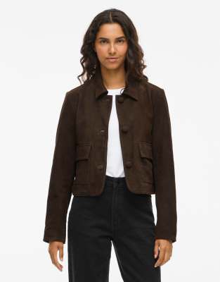 VILA - Jacke in Fondue Fudge-Brown