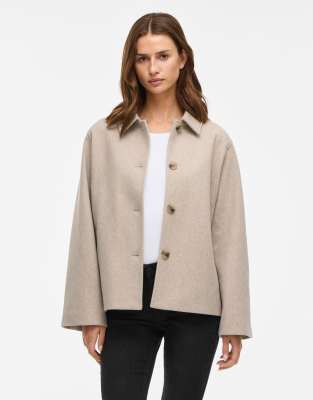 Vila - Jacke in meliertem Natur-Neutral