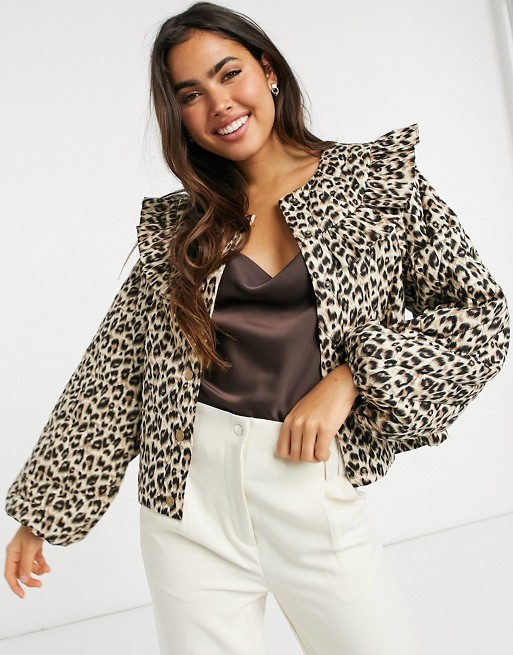 Vila jacket in leopard print