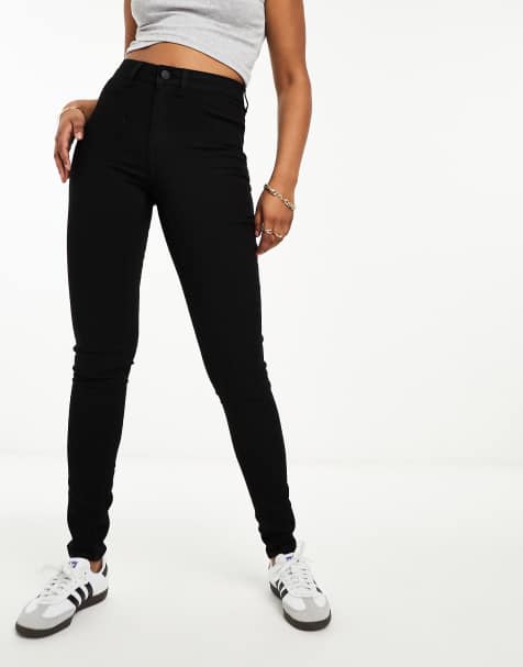 Vila - Jean skinny en denim stretch - Noir - view 1