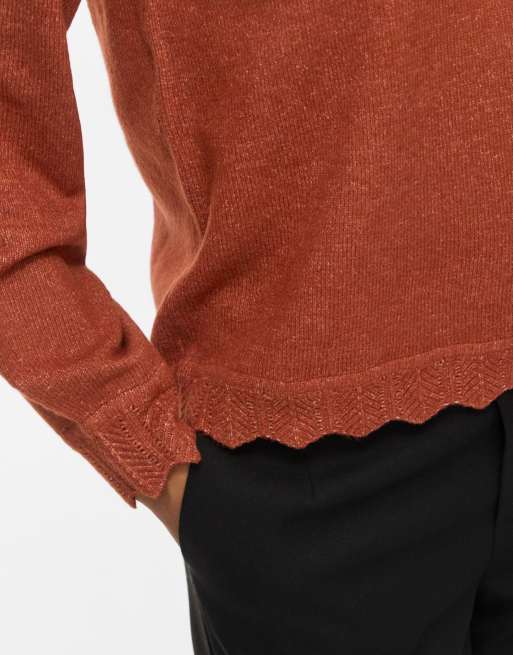 Vila jersey de punto en henna tostado, 4 de 6
