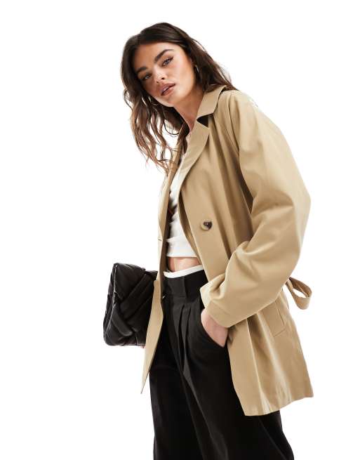Vila – Kamelbrun kort trenchcoat, 3 av 4