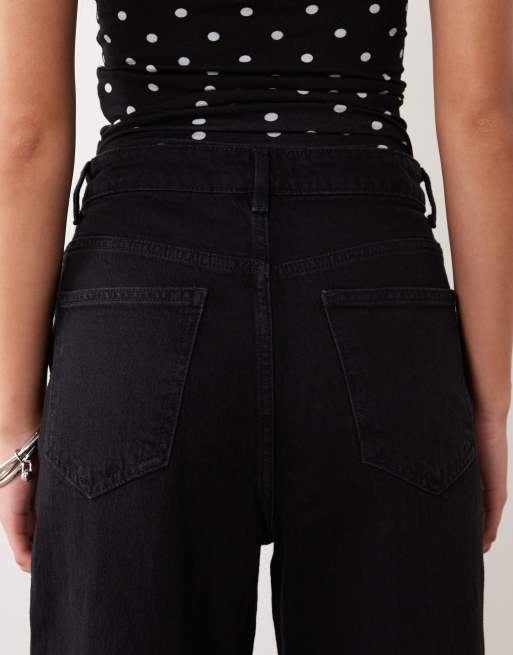 Vila - Kelly - Jeans met hoge taille en wijde pijpen in lichtzwart, 4 van 5
