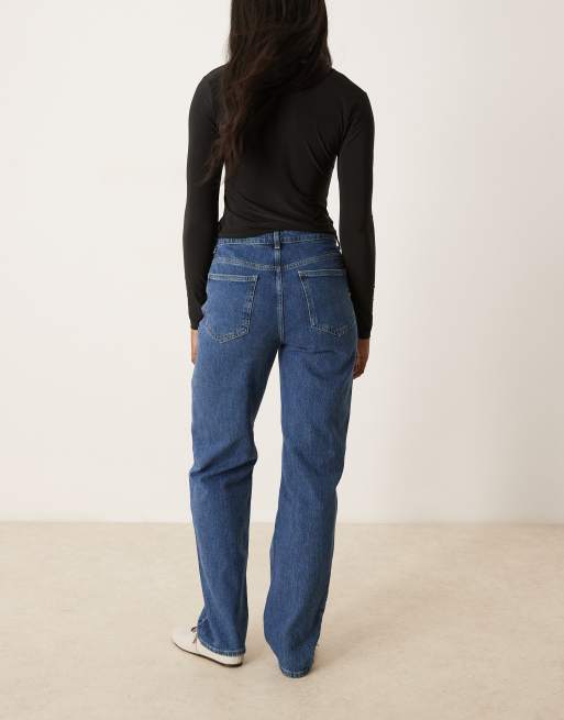 VILA - Kelly - Jeans met rechte pijpen en hoge taille in indigoblauw, 2 van 5