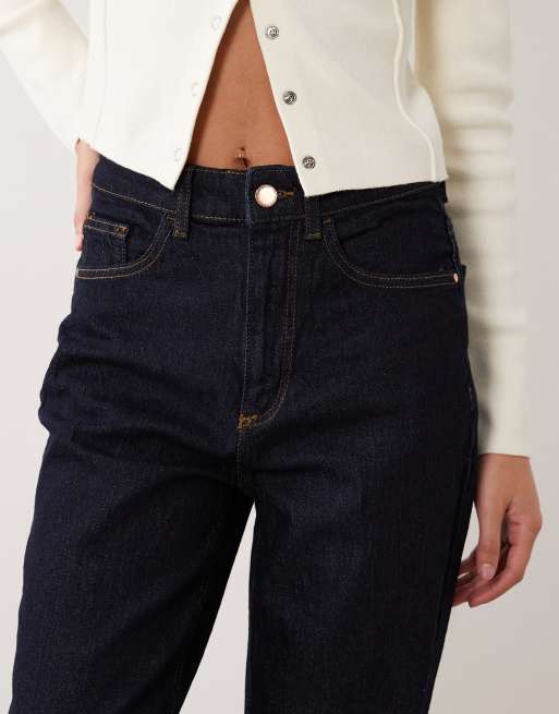 VILA – Kelly – Mörkt indigoblå jeans med raka ben och hög midja, 5 av 5