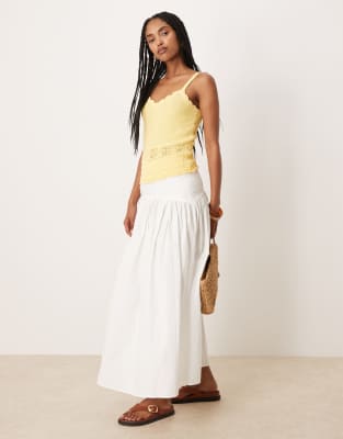 Vila Knit Cami Top In Yellow