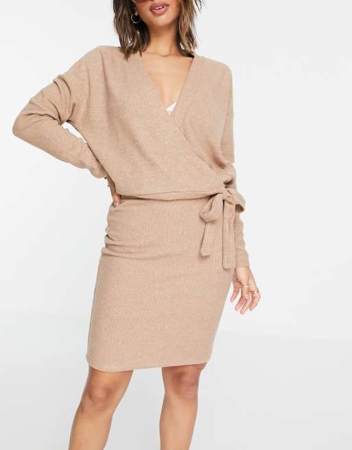 Vila Knit Skirt In Beige Part Of A Set Asos