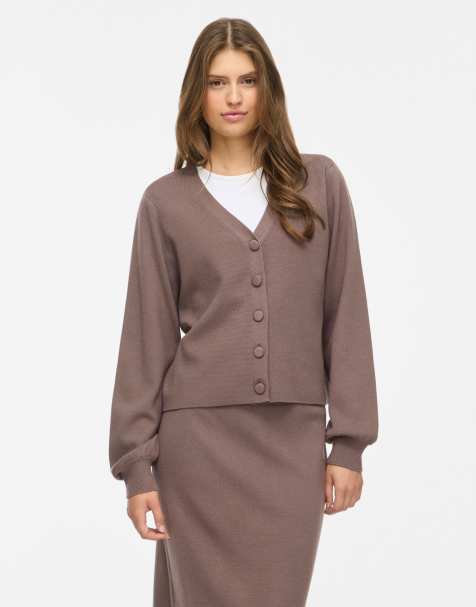 Vila Knitted cardigan in falcon1 - view 1