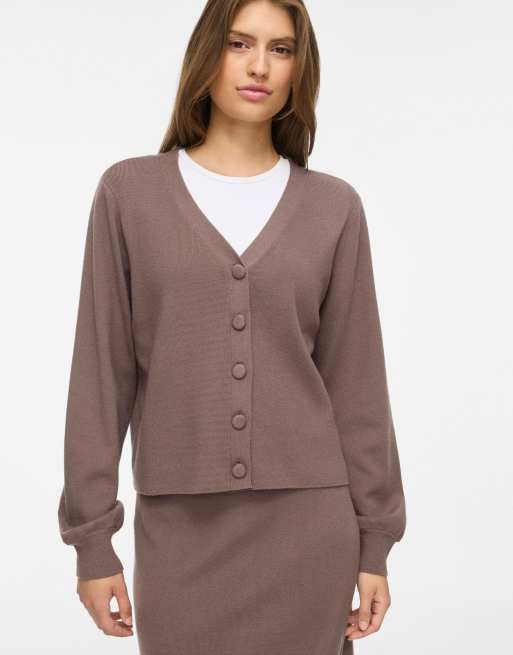Vila Knitted cardigan in falcon1, 5 of 7