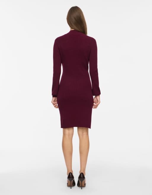Vila Knitted dress in winetasting1, 2 of 7