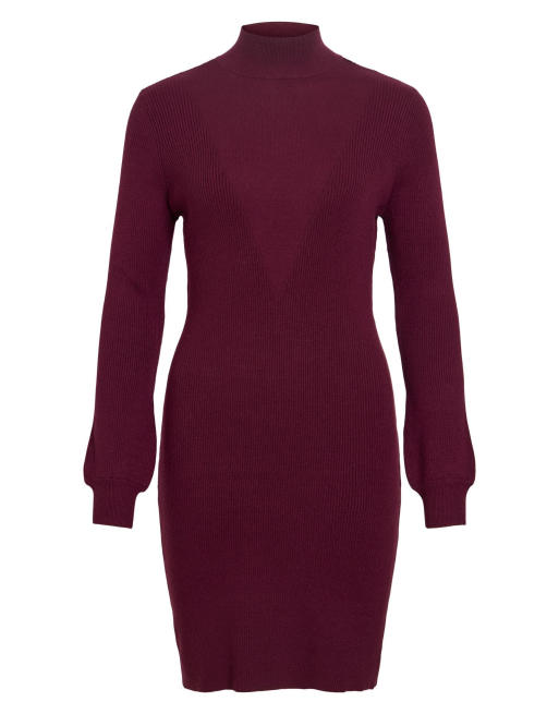 Vila Knitted dress in winetasting1, 6 of 7