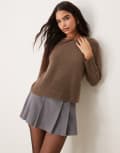 [Vila] VILA knitted jumper in taupe-Neutral 2XL Fossil
