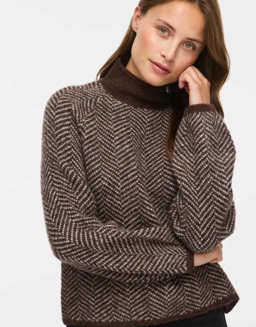 Vila Knitted pullover in coffee bean, 4 of 7