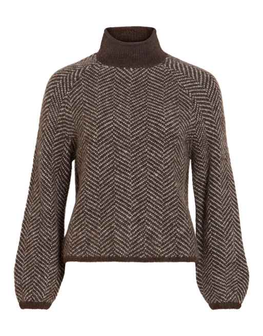 Vila Knitted pullover in coffee bean, 6 of 7