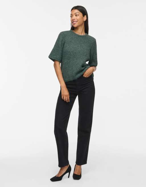 Vila Knitted top in balsam green1, 3 of 7