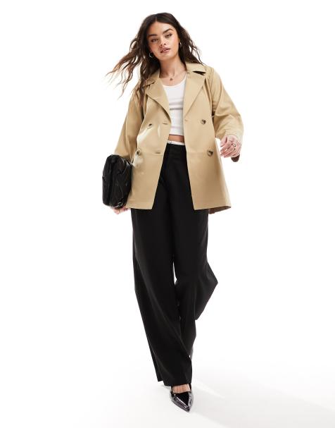 Vila - Korte trenchcoat in camel - view 1