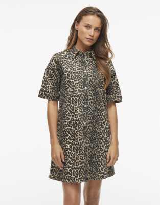 Vila - Kurzes Kleid in Birkenweiß-Neutral