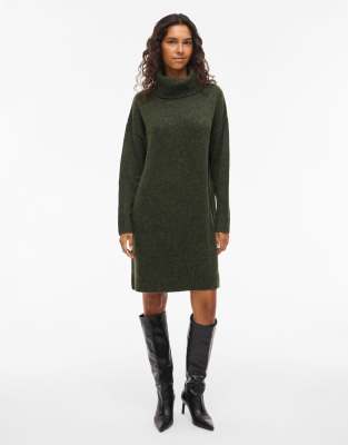 VILA - Kurzes Kleid in Forest Night-Grün