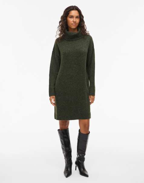 VILA – Kurzes Kleid in Forest Night - view 1