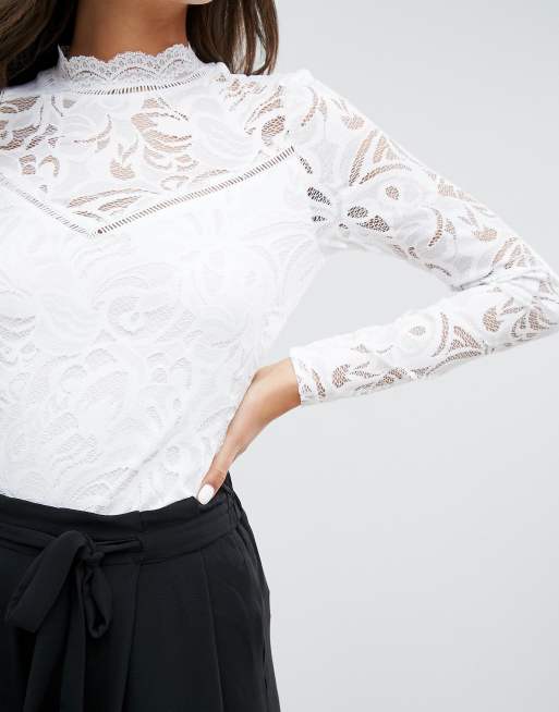 Vila lace shop long sleeve top