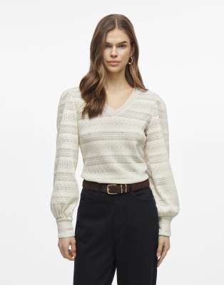 VILA - Langärmliges Oberteil in Beige-Neutral