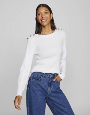 VILA - Langärmliges Oberteil in Weiß