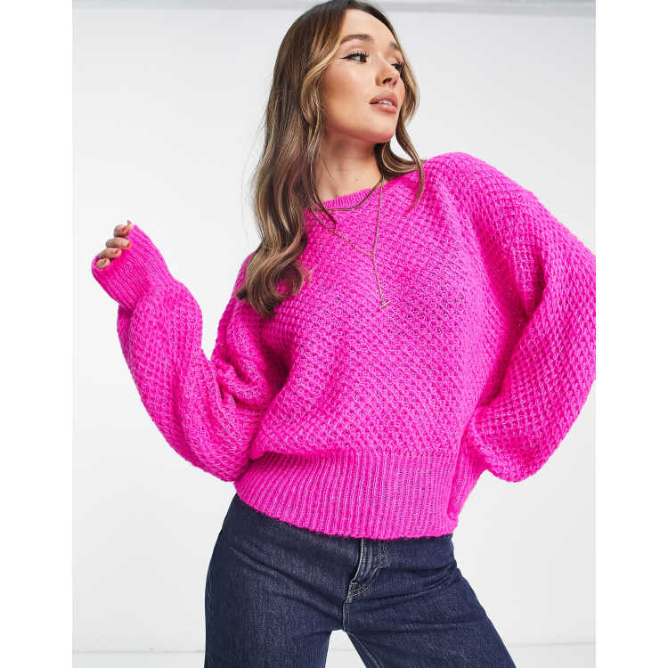 Buy SOME COSY VIBES WITH MUTED PINK, V-NECK, DROP SHOULDER, PUFF