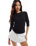 [Vila] Vila layering long sleeve top in black 2XL Black beauty