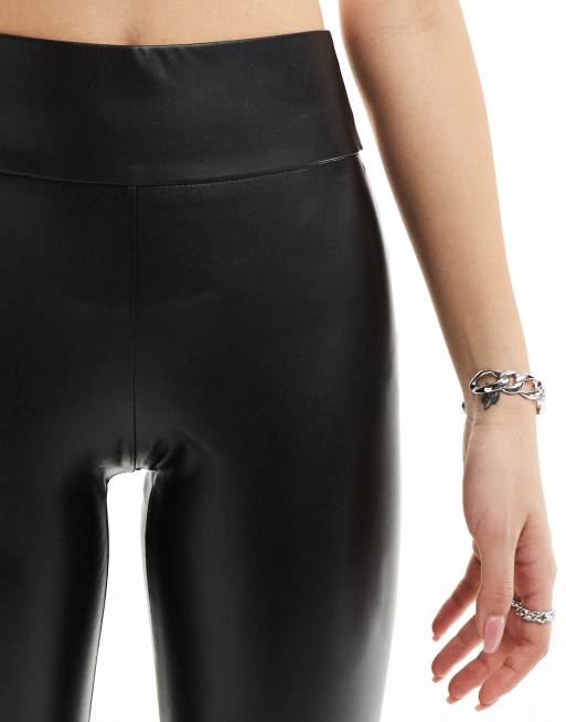Vila - Legging met leerlook in zwart, 5 van 5