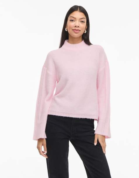 Vila – Ljusrosa, stickad pullover - view 1