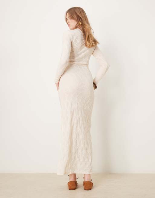 knee length dresses for ladies Baltic Born Womens Katherine Maxi Dress | Cream + Rust Floral