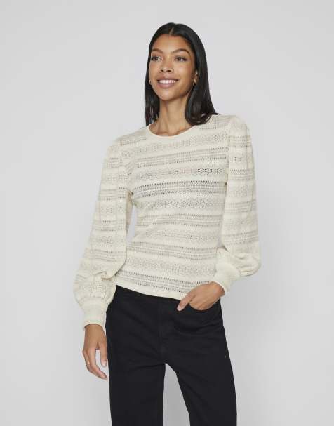 Vila Long sleeved top in birch - view 1