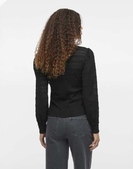 Vila Long sleeved top in black, 2 of 4