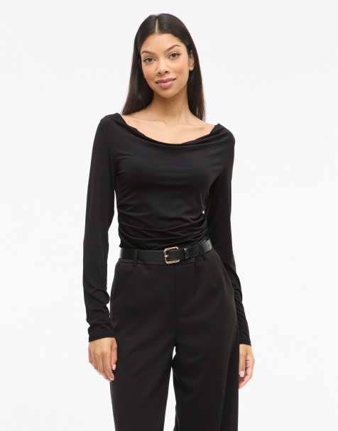 Vila Long sleeved top in black