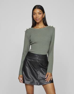 Vila Long sleeved top in green - view 1