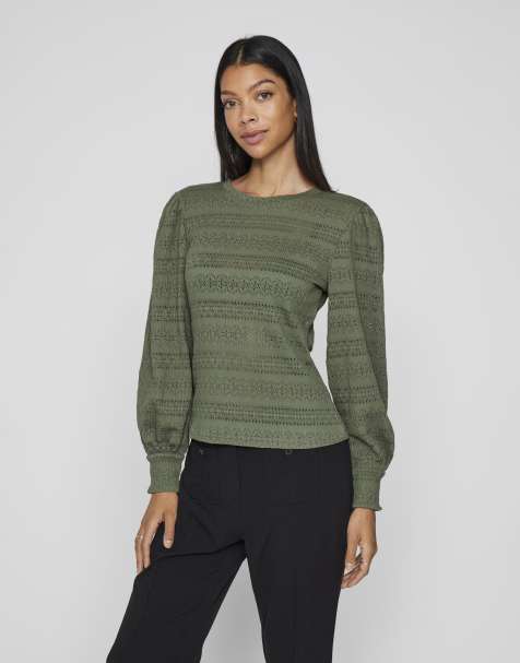 Vila Long sleeved top in laurel wreath - view 1