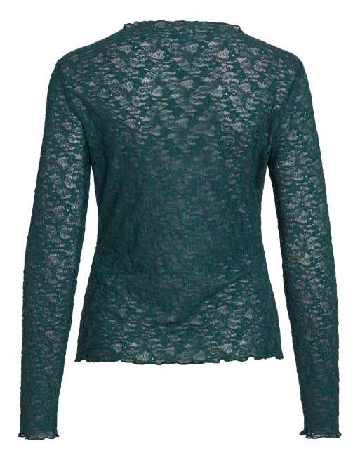 Vila Long sleeved top in ponderosa pine green, 7 of 7