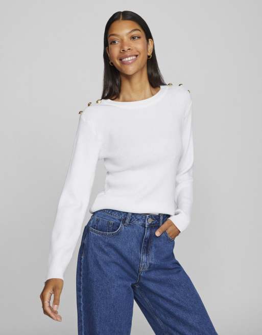Vila Long sleeved top in white