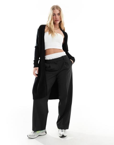Vila longline cardigan in black - view 1