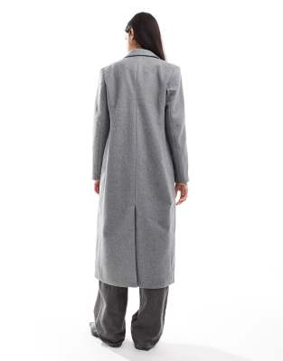 Vila Longline Formal Coat In Gray