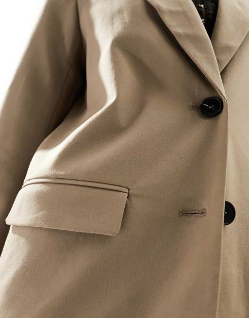 Vila - Losse blazer met lange pasvorm in bruin, deel van co-ord set, 3 van 4