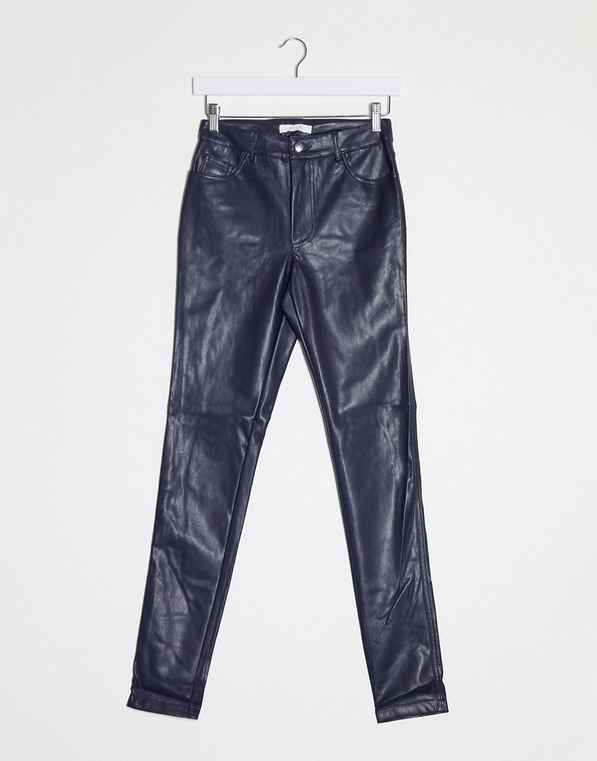 Vila – Marinblå jeans med beläggning