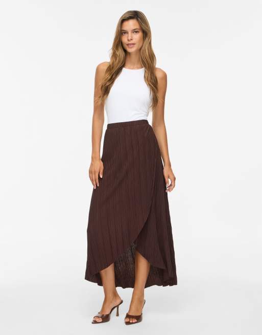 VILA maxi rok in koffiebruin, 3 van 7