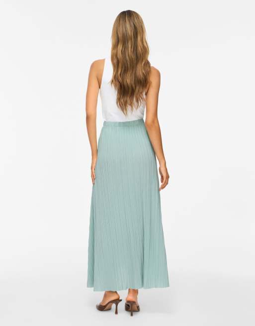 Vila Maxi skirt in blue surf1, 2 of 6