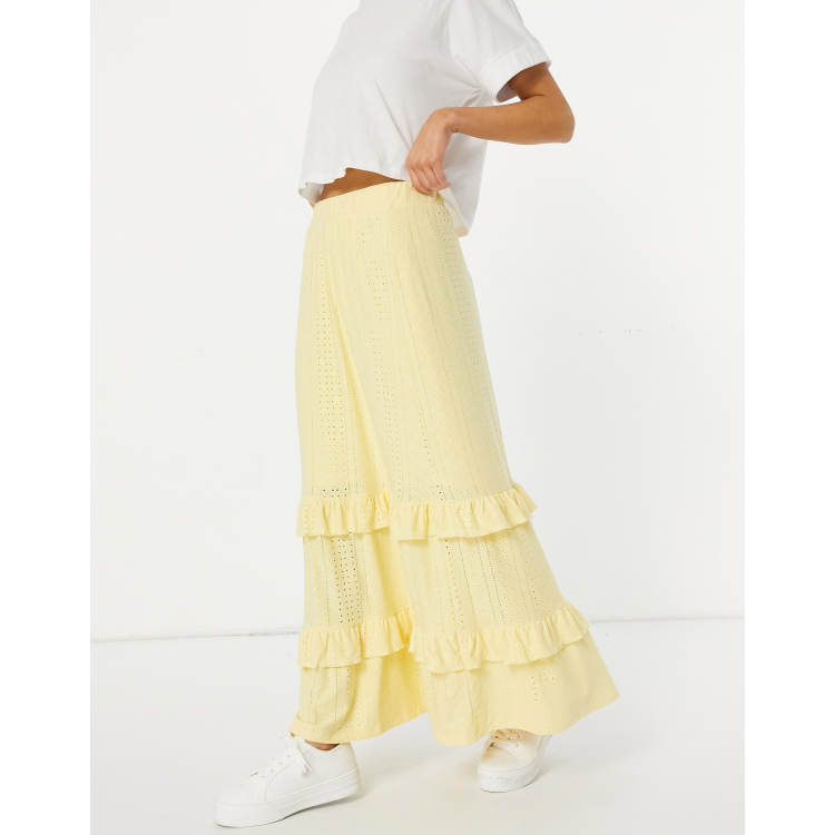 Vila tiered maxi skirt sale