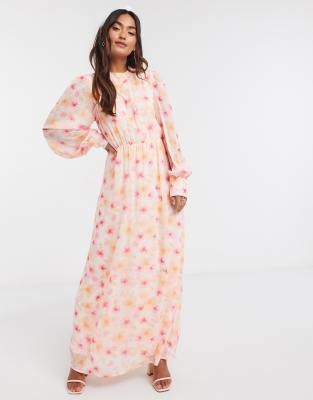 tea pink maxi dress