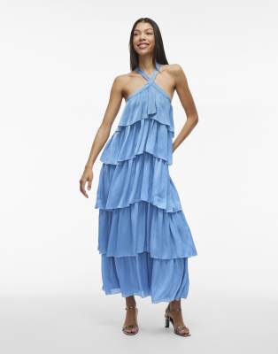 VILA - Maxikleid in Glücksblau