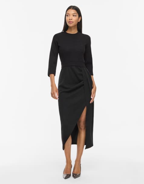 Vila Midi dress in black1 - view 1