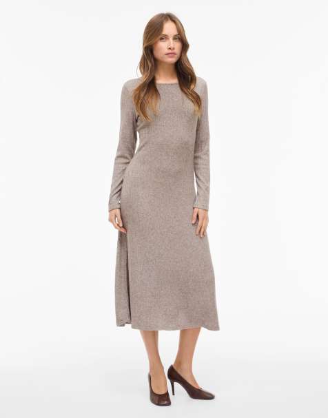 Vila Midi dress in coffee bean - view 1